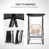 imageOutvita Outdoor Hammock Chair Stand Heavy Duty AFrame Metal Swing Stand with PowderCoated Finish and 2 Haning Holes for Yard Porch Paito Inside RoomBlack