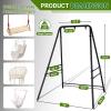 imageOutvita Outdoor Hammock Chair Stand Heavy Duty AFrame Metal Swing Stand with PowderCoated Finish and 2 Haning Holes for Yard Porch Paito Inside RoomBlack