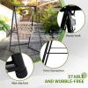 imageOutvita Outdoor Hammock Chair Stand Heavy Duty AFrame Metal Swing Stand with PowderCoated Finish and 2 Haning Holes for Yard Porch Paito Inside RoomBlack