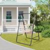 imageOutvita Outdoor Hammock Chair Stand Heavy Duty AFrame Metal Swing Stand with PowderCoated Finish and 2 Haning Holes for Yard Porch Paito Inside RoomBlack
