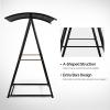 imageOutvita Outdoor Hammock Chair Stand Heavy Duty AFrame Metal Swing Stand with PowderCoated Finish and 2 Haning Holes for Yard Porch Paito Inside RoomBlack