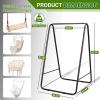 imageOutvita Outdoor Hammock Chair Stand Heavy Duty AFrame Metal Swing Stand with PowderCoated Finish and 2 Haning Holes for Yard Porch Paito Inside RoomBlack