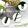 imageOutvita Outdoor Hammock Chair Stand Heavy Duty AFrame Metal Swing Stand with PowderCoated Finish and 2 Haning Holes for Yard Porch Paito Inside RoomBlack