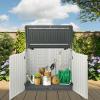 imageOutvita Outdoor Horizontal Storage Sheds 34 Cu Ft Weather Resistant HDPE Tool Shed MultiOpening Door Waterproof ampamp Lockable for Storage of Bike Trash Cans Garden Tools Lawn Mowers34 Cu Ft