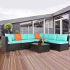 imageOutvita Outdoor Patio Conversation Sets 7 Pieces PE Rattan Sofa Wicker Patio Furniture Sets with Washable Cushions Outdoor Indoor Use Backyard Porch Garden Poolside