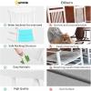 imageOutvita Outdoor Rocking Chair Solid Wooden Frame High Back Rocker All Weather Lounge Chair for Indoor Garden Patio Balcony Backyard Porch Rocker 1 White