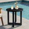 imageOutvita Outdoor Round Side Table 18quot Weather Resistant Small Metal End Table with X Legs for Patio Balcony Lawn Garden Poolside Living Room