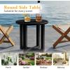imageOutvita Outdoor Round Side Table 18quot Weather Resistant Small Metal End Table with X Legs for Patio Balcony Lawn Garden Poolside Living Room