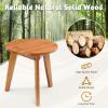 imageOutvita Outdoor Side Table Cedar Wood Coffee Table Weather  Resistant Tripod Design 157x157x157 inch Indoor ampamp Outdoor Use for Garden Living Room Balcony Bedroom