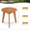 imageOutvita Outdoor Side Table Cedar Wood Coffee Table Weather  Resistant Tripod Design 157x157x157 inch Indoor ampamp Outdoor Use for Garden Living Room Balcony Bedroom