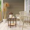 imageOutvita Outdoor Side Table Rattan Rubber Wood Coffee Table with Weather  Resistant Coating Double  Layer Storage 197quotx197quotx 232quot Easy Assembly for Patio Garden Living Room Bedroom