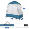 imageOutvita Oversize 2 Rooms Shower Tent 75 FT Outdoor Pop up Changing Room Instant Extra Wide Privacy Shelter for Camping Dressing Toilet Bathroom with Carry Bag Blue ampamp White2 Room