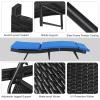 imageOutvita Paito Chaise Lounge Chairs PE Rattan Wicker Patio Pool Lounge Chair with 6 Adjustable Positions and Soft Cushion for Poolside Backyard Deck Porch Garden Beach BlueBlue