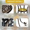 imageOutvita Patio Side Table 236in Outdoor Round Cast Aluminum Bistro Table with Umbrella Hole and Antique Design for Backyard Porch Pool Balcony Deck BlackRoundBrown