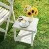 imageOutvita Patio Small Side Table Acacia Wood 18 inch DoubleDeck Coffee Table with Storage Tier for Living Room Garden Balcony Porch Deck BlackWhite