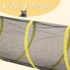 imageOutvita Pet Cat Tunnel 2 Cube with 1 Tent Cat Enclosures Playpen for Indoor Cats Cat Hide Toys with Portable Bag for Play Outside Foldable Cat Tube Easy to StorageBlack With Yellow Stripe