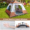 imageOutvita Pop Up Camping Tent 4 Person Waterproof ampamp Windproof Family Tent with Rainfly Portable Easy Setup Outdoor Shelter with Carry Bag for Backpacking Hiking Trip Mountaineerin