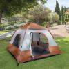 imageOutvita Pop Up Camping Tent 4 Person Waterproof ampamp Windproof Family Tent with Rainfly Portable Easy Setup Outdoor Shelter with Carry Bag for Backpacking Hiking Trip Mountaineerin