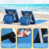 imageOutvita Portable Folding Beach Chair Lightweight Pool Chair with Carry Strap Outdoor Rest Mat for Camping Poolside Lawn Garden 1 Mint Green MediumBlue