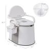 imageOutvita Portable Toilet Lightweight RV Porta Potty Bedside Commode With Detachable Inner Bucket ampamp Removable Storage Box for Boat Van Hiking Fishing Bathroom Hospital Camping