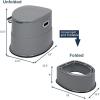 imageOutvita Portable Toilet Outdoor Lightweight Porta Potty with Detachable Inner Bucket Removable Toilet Paper Holder for Camping Boat RV Hiking Living RoomGray