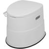 imageOutvita Portable Toilet Outdoor Lightweight Porta Potty with Detachable Inner Bucket Removable Toilet Paper Holder for Camping Boat RV Hiking Living RoomWhite