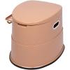 imageOutvita Portable Toilet Outdoor Lightweight Porta Potty with Detachable Inner Bucket Removable Toilet Paper Holder for Camping Boat RV Hiking Living RoomBrown