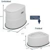 imageOutvita Portable Toilet Outdoor Lightweight Porta Potty with Detachable Inner Bucket Removable Toilet Paper Holder for Camping Boat RV Hiking Living RoomWhite