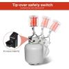 imageOutvita Propane Heater  360Degree Portable Heater with Adjustable Heat Settings ampamp Tipover Switch Tank top Patio Heaters for Indoor Outdoor Camping Garage Hunting Fishing 42000 BTU Silver