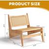 imageOutvita Rattan Accent Chair for Living Room Comfy Bamboo Chairs Mid Century Side Chair for Bedroom Reading Room