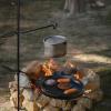 imageOutvita Swivel Campfire Grill Open Fire Cooking Equipment for Camping with Height Adjustable Grill Grate and Hanger Rod and Carry Bag