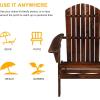 imageOutvita Wood Adirondack Chair Folding Wooden Lounge Seating All Weather Outdoor Furniture Chair with Armrest for Garden Fire Pit Yard Beach 350 LB Support  CarbonizedCarbonized