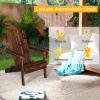 imageOutvita Wood Adirondack Chair Folding Wooden Lounge Seating All Weather Outdoor Furniture Chair with Armrest for Garden Fire Pit Yard Beach 350 LB Support  CarbonizedCarbonized