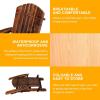 imageOutvita Wood Adirondack Chair Folding Wooden Lounge Seating All Weather Outdoor Furniture Chair with Armrest for Garden Fire Pit Yard Beach 350 LB Support  CarbonizedCarbonized