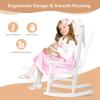imageOutvita Wood Childrens Rocking Chair Perfect for Indoor or Outdoor AllWeather Wooden Porch Rocker for Garden Yard and Balcony Patio Rocking Chair Suitable for Kids Ages 610WhiteWhite