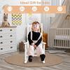 imageOutvita Wood Childrens Rocking Chair Perfect for Indoor or Outdoor AllWeather Wooden Porch Rocker for Garden Yard and Balcony Patio Rocking Chair Suitable for Kids Ages 610WhiteWhite