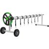 imageOutvita 18FT Pool Cover Reel Set Solar Cover Aluminum Roller with Rubber Wheels for Inground Outdoor Swimming Pools Adjustable Above Ground Pool Blanket Reels Black ampamp GreenGreen