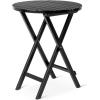 imageOutvita 24in Wood Folding Side Table Portable ampamp Lightweight Compact Wooded Side Table Camping Side Table for Outdoor Indoor Patio Porch Balcony  Square BlackBlack