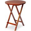 imageOutvita 24in Wood Folding Side Table Portable ampamp Lightweight Compact Wooded Side Table Camping Side Table for Outdoor Indoor Patio Porch Balcony  Square BlackTeak