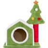 imageOutvita 32quot Christmas Cat Tree Tower for Indoor Cats MultiLevel Cat Climbing Tower with Cat Condos Top Perches Hammock Scratching Posts Kittens Play Activity Center22in  1 Level