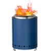 imageOutvita 7 inch Smokeless Tabletop Fire Pit Small Fire Pit Mini Portable Table Top Fireplace Stove with Portable Bag Stand Ash Pan for Outdoor Camping Hiking SilverBlue