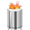 imageOutvita 7 inch Smokeless Tabletop Fire Pit Small Fire Pit Mini Portable Table Top Fireplace Stove with Portable Bag Stand Ash Pan for Outdoor Camping Hiking SilverSilver