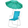 imageOutvita Beach Chair with Umbrella Outdoor Folding Chair High Strength Cleanable Fabric Lightweight and Waterproof for Sand Camping Lawn Concert Travel Festival BlueHeavy Duty Supports 220lbsMint Green