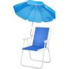 imageOutvita Beach Chair with Umbrella Outdoor Folding Chair High Strength Cleanable Fabric Lightweight and Waterproof for Sand Camping Lawn Concert Travel Festival BlueHeavy Duty Supports 220lbsBlue