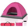 imageOutvita Camping Dome Tent 14 Person Waterproof Windproof Easy Setup Spacious Family Tents with Carry Bag ampamp Rain Fly for Hiking Backpacking Traveling Glamping BeachPink
