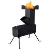 imageOutvita Camping Rocket Stove for Outdoor Cooking Portable Wood Burning Stove with Fire Pocker Emergency Equipment Stove for Camping Hunting FishingFoldable