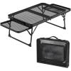 imageOutvita Folding Portable Picnic Camping Table Small Lightweight with 2 Wing Panels ampamp Carry Handle Outdoor Grill Table for Camping Cooking BBQ RV Picnic BlackBlack
