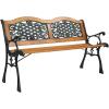 imageOutvita Garden Bench 48quot Front Porch Bench with Steel Frame Solid Construction Outdoor Seating for YardPlayground PatioClassical