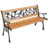 imageOutvita Garden Bench 48quot Front Porch Bench with Steel Frame Solid Construction Outdoor Seating for YardPlayground PatioRose