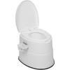 imageOutvita Portable Toilet Outdoor Lightweight Porta Potty with Detachable Inner Bucket Removable Toilet Paper Holder for Camping Boat RV Hiking Living RoomWhite
